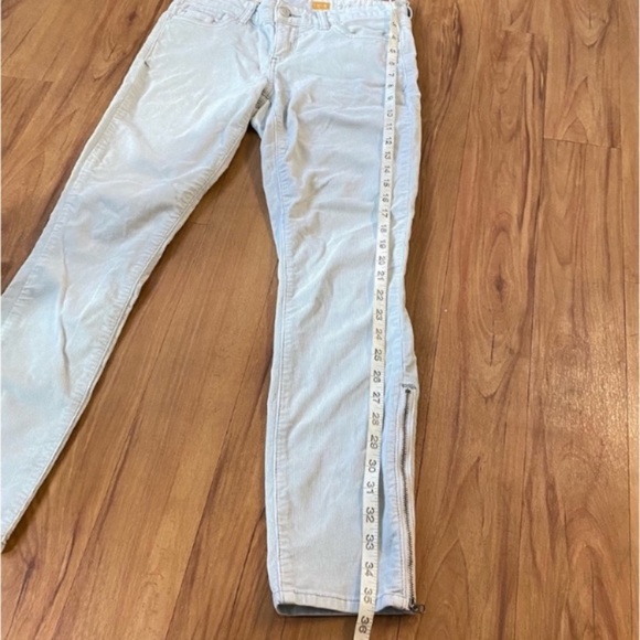 Anthropologie Pilcro Corduroy Skinny Leg Pants Side Zips Women’s Size 26 - Picture 10 of 16